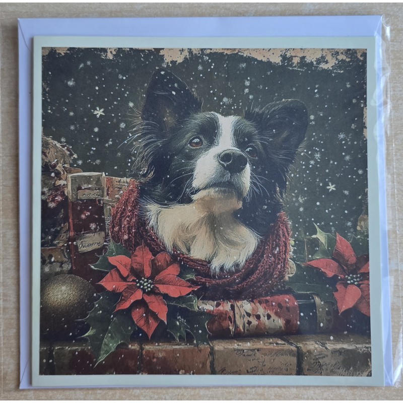 Karte Weihnachts Hund 10