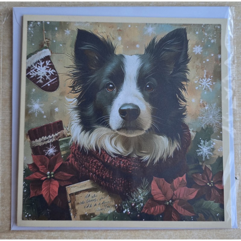 Karte Weihnachts Hund 16