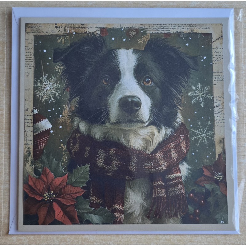 Karte Weihnachts Hund 17
