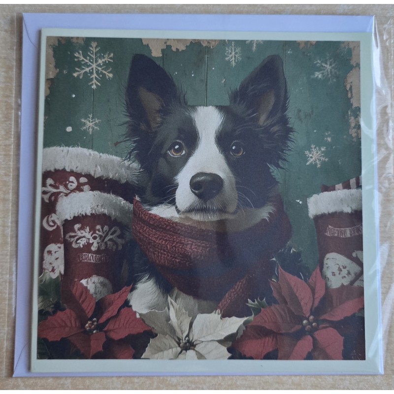 Karte Weihnachts Hund 18