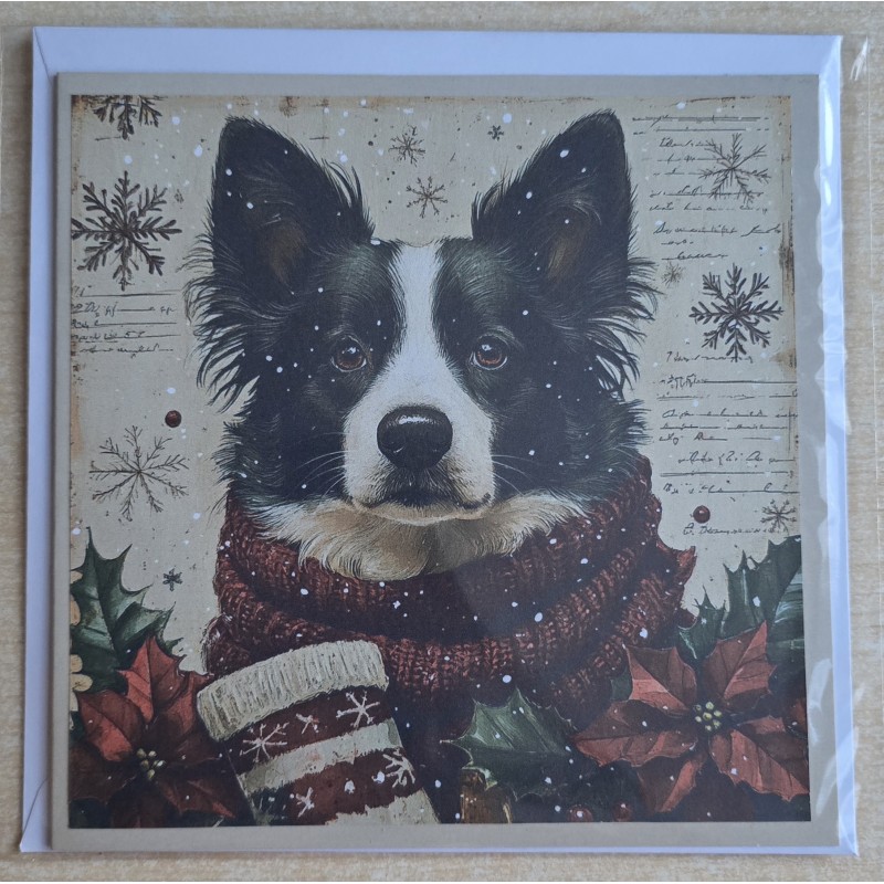 Karte Weihnachts Hund 20