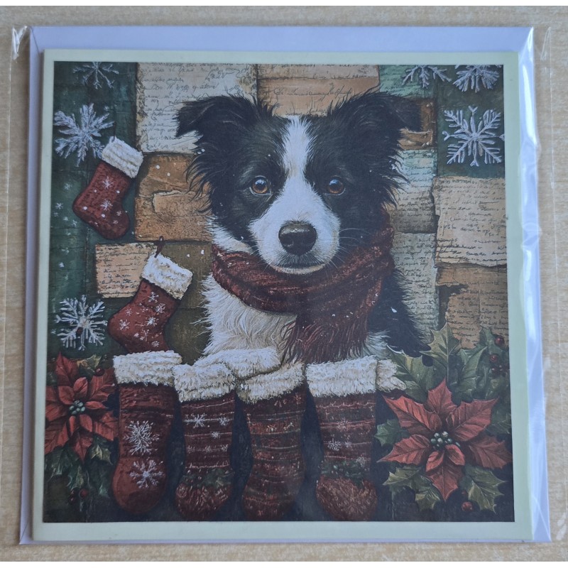 Karte Weihnachts Hund 21