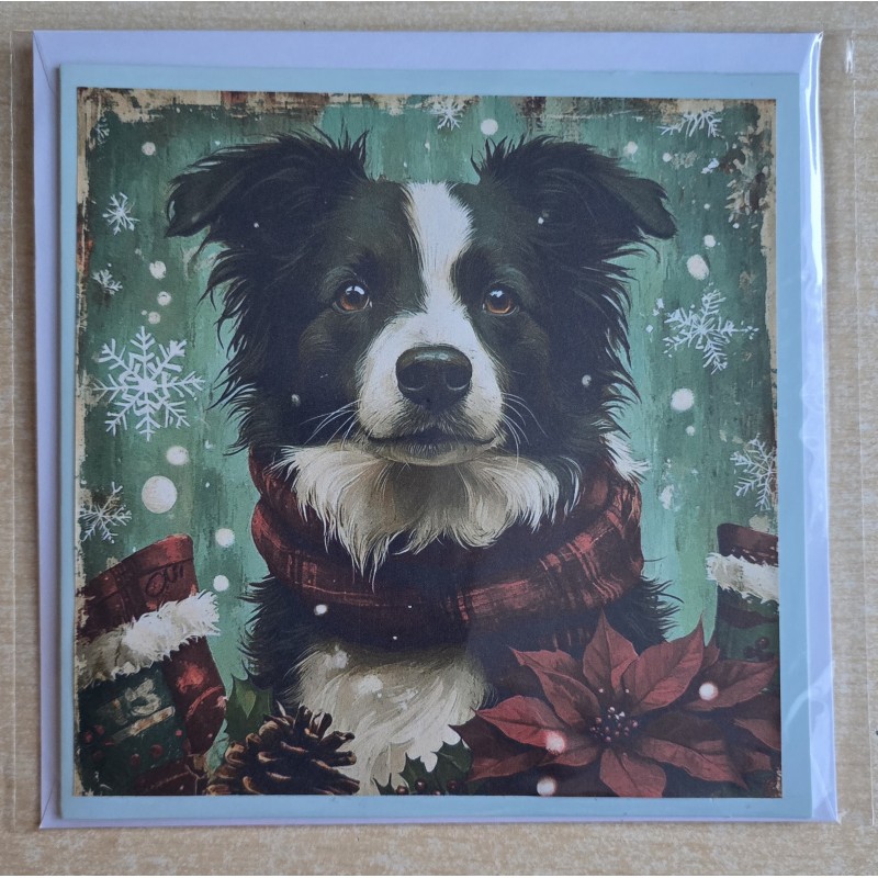 Karte Weihnachts Hund 32