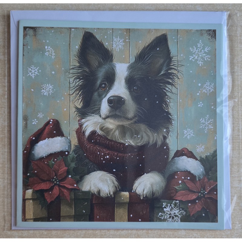 Karte Weihnachts Hund 33