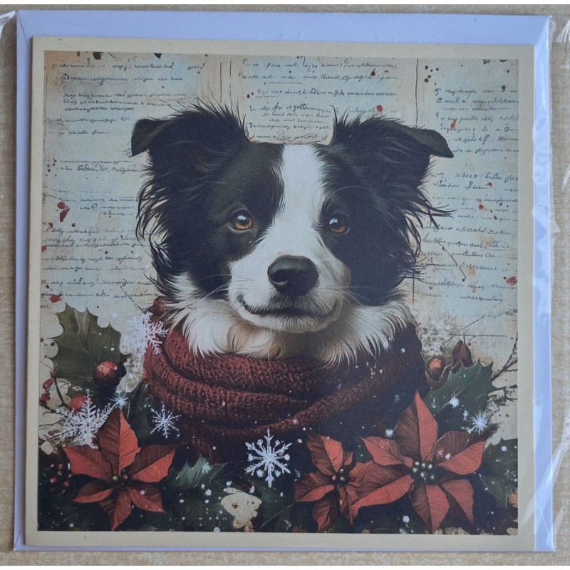 Karte Weihnachts Hund 24