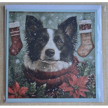 Karte Weihnachts Hund 30