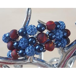 Wickelarmband blau/rot