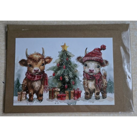 Karte Weihnachts Hochlandkälber 1