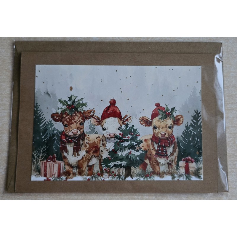 Karte Weihnachts Hochlandkälber 2