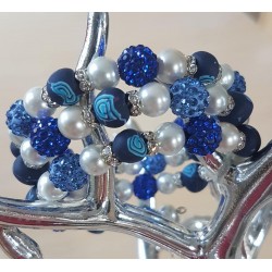 Wickelarmband blau