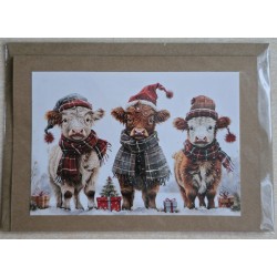 Karte Weihnachts Hochlandkälber 3