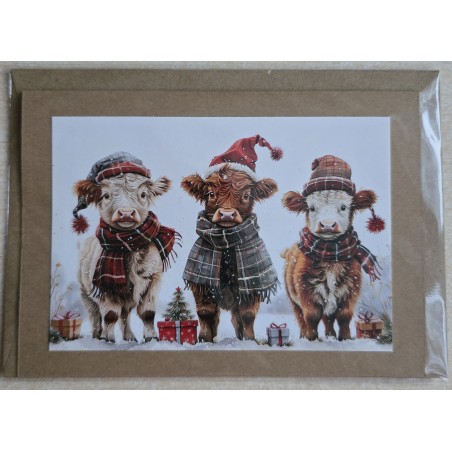 Karte Weihnachts Hochlandkälber 3