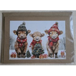 Karte Weihnachts Hochlandkälber 4