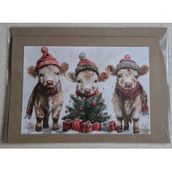 Karte Weihnachts Hochlandkälber 5