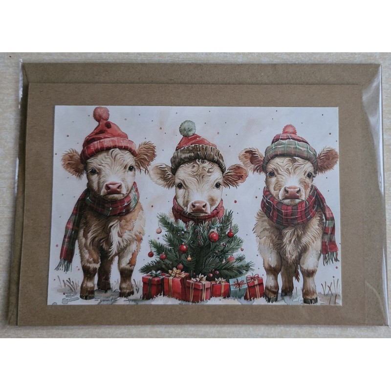 Karte Weihnachts Hochlandkälber 5