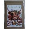 Karte Weihnachts Hochlandrind 5