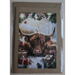 Karte Weihnachts Hochlandrind 6