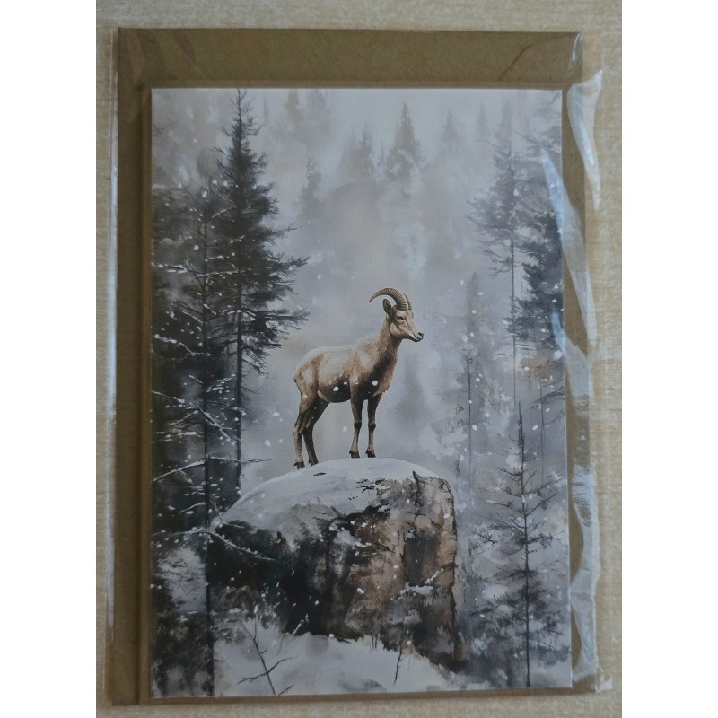 Karte Weiblicher Steinbock/Winterwald