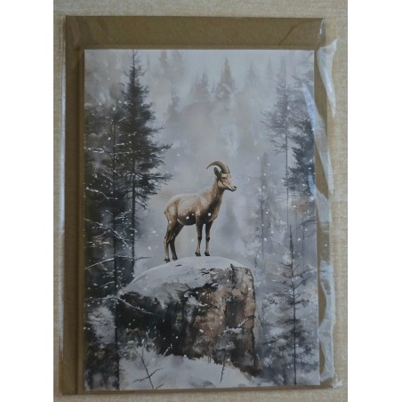Karte Weiblicher Steinbock/Winterwald