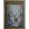 Karte Hirsch im Winterwald 2