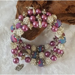 Wickelarmband magenta