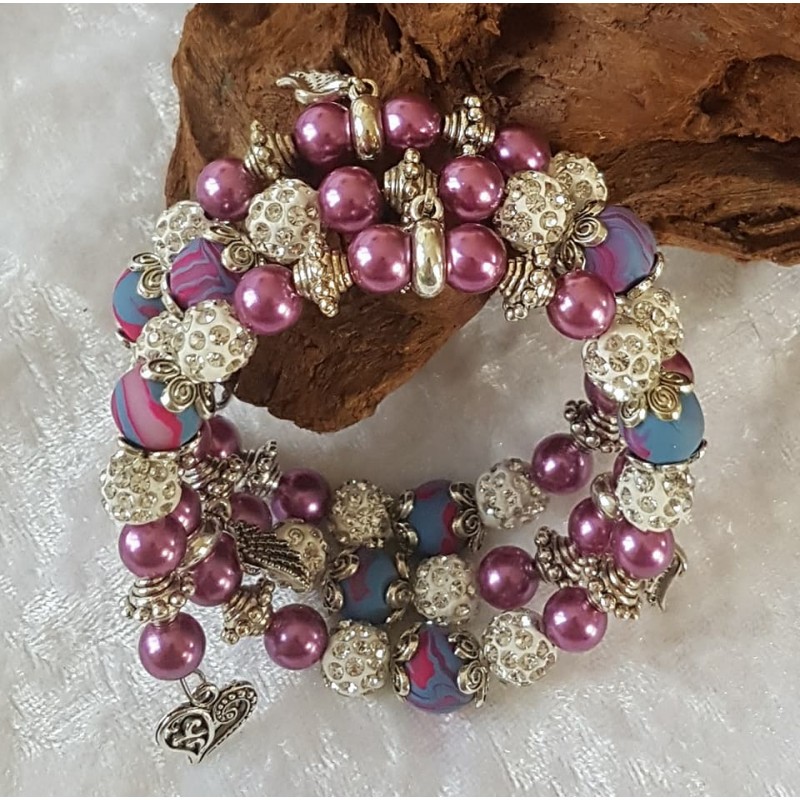 Wickelarmband magenta