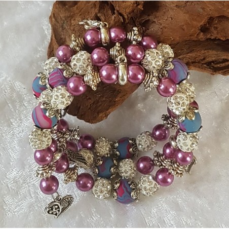 Wickelarmband magenta