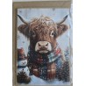Karte Weihnachts Hochlandrind/Winterlandschaft 9