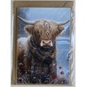Karte Weihnachts Hochlandrind/Winterlandschaft 14