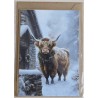 Karte Weihnachts Hochlandrind/Winterlandschaft 15