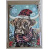 Karte Winter-Weihnachts Hochlandrind 2
