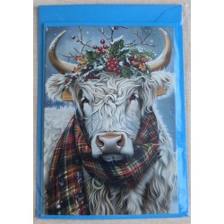 Karte Winter-Weihnachts Hochlandrind 5