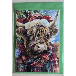 Karte Winter-Weihnachts Hochlandrind 7