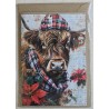 Karte Winter-Weihnachts Hochlandrind 8