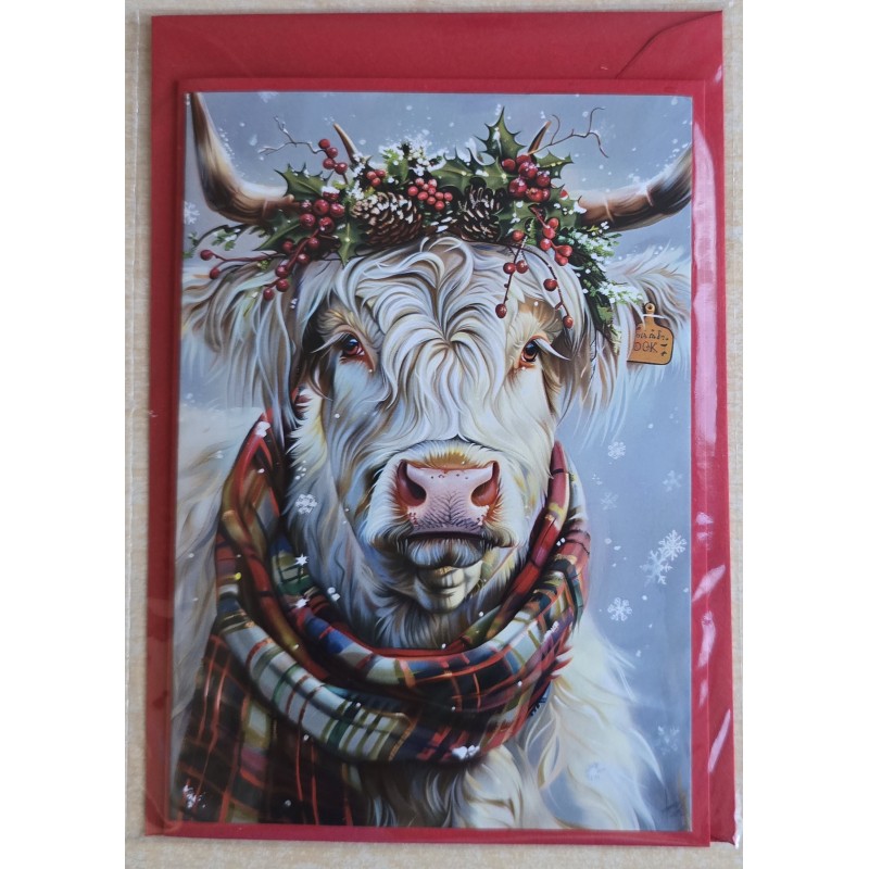 Karte Winter-Weihnachts Hochlandrind 9