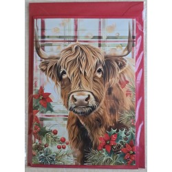 Karte Winter-Weihnachts Hochlandrind 13