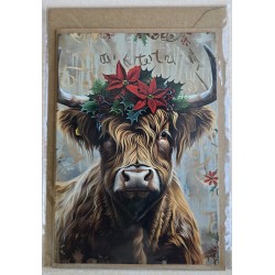 Karte Winter-Weihnachts Hochlandrind 15