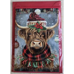 Karte Winter-Weihnachts Hochlandrind 18