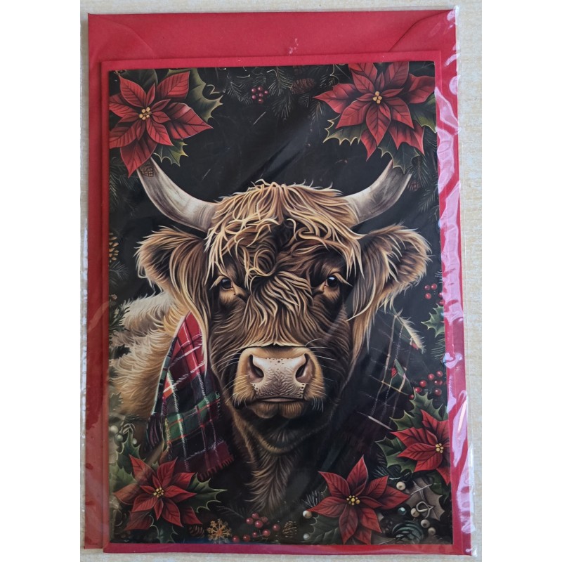 Karte Winter-Weihnachts Hochlandrind 19