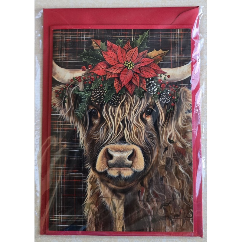 Karte Winter-Weihnachts Hochlandrind 20