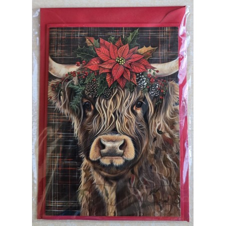 Karte Winter-Weihnachts Hochlandrind 20