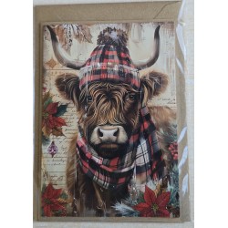 Karte Winter-Weihnachts Hochlandrind 21