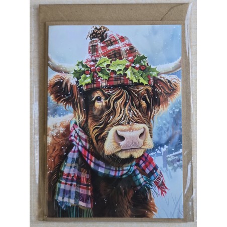 Karte Winter-Weihnachts Hochlandrind 27