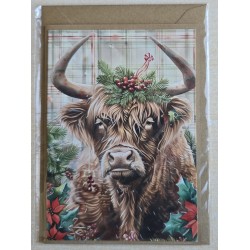 Karte Winter-Weihnachts Hochlandrind 29