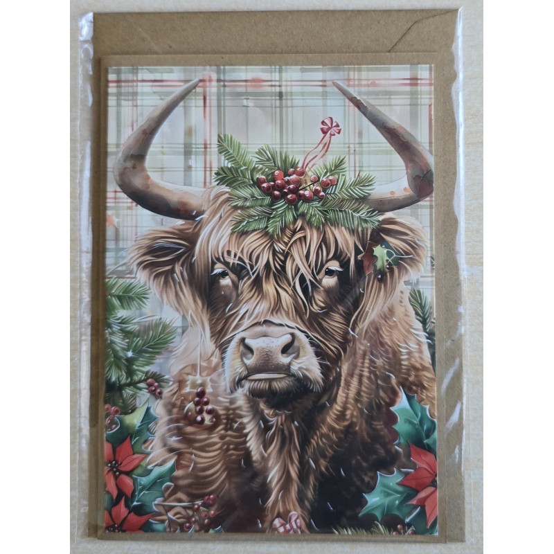 Karte Winter-Weihnachts Hochlandrind 29