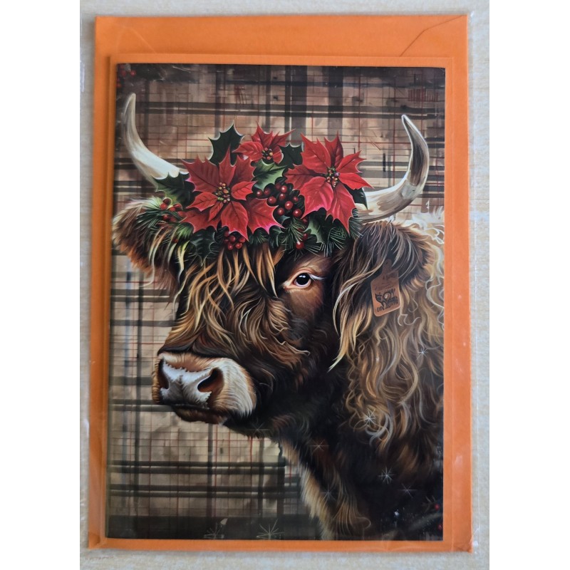 Karte Winter-Weihnachts Hochlandrind 32