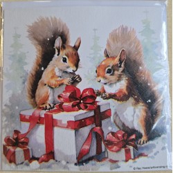 Karte Zwei Eichhörnchen/Geschenke