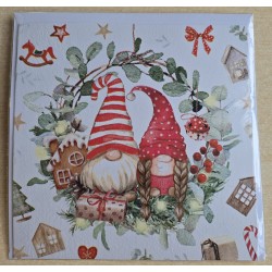 Karte Wichtel Päarchen/Lebkuchen