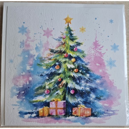 Karte Bunter Weihnachtsbaum/Geschenke
