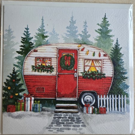Karte Weihnachts Wohnwagen
